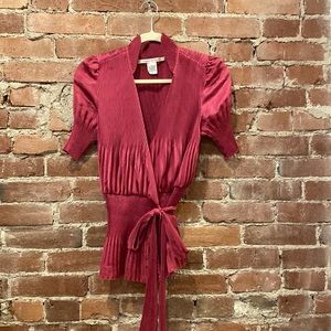 DVF Y2K Pink Wrap Top